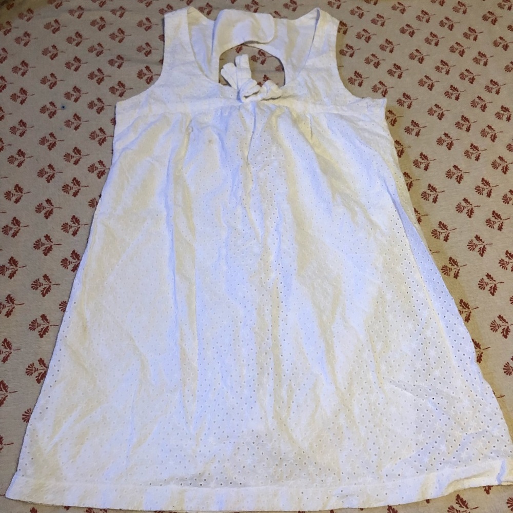 Eyelet mini dress